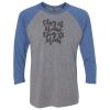 Unisex Triblend Three-Quarter Raglan T-Shirt Thumbnail